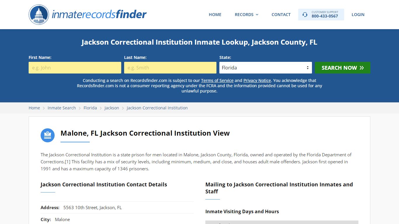 Jackson Correctional Institution Roster & Inmate Search ...