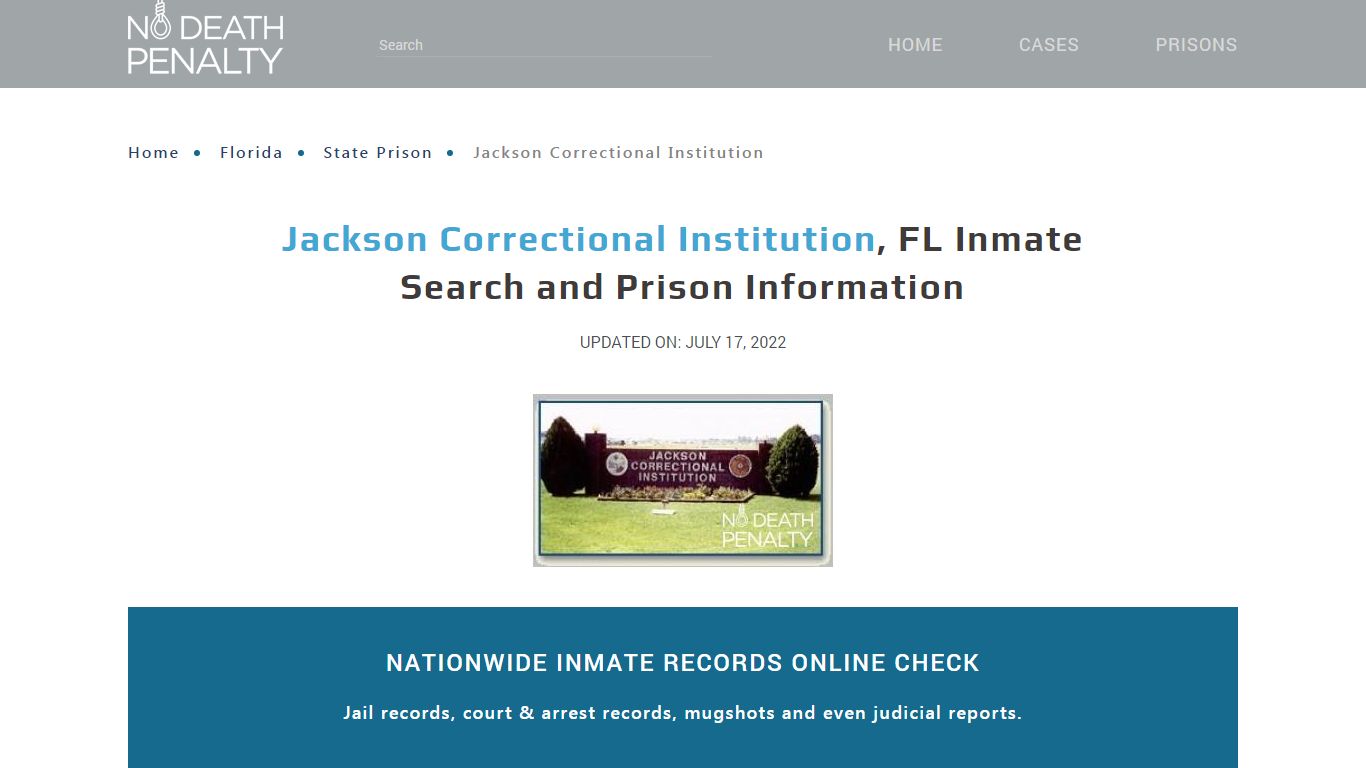 Jackson Correctional Institution, FL Inmate Search ...